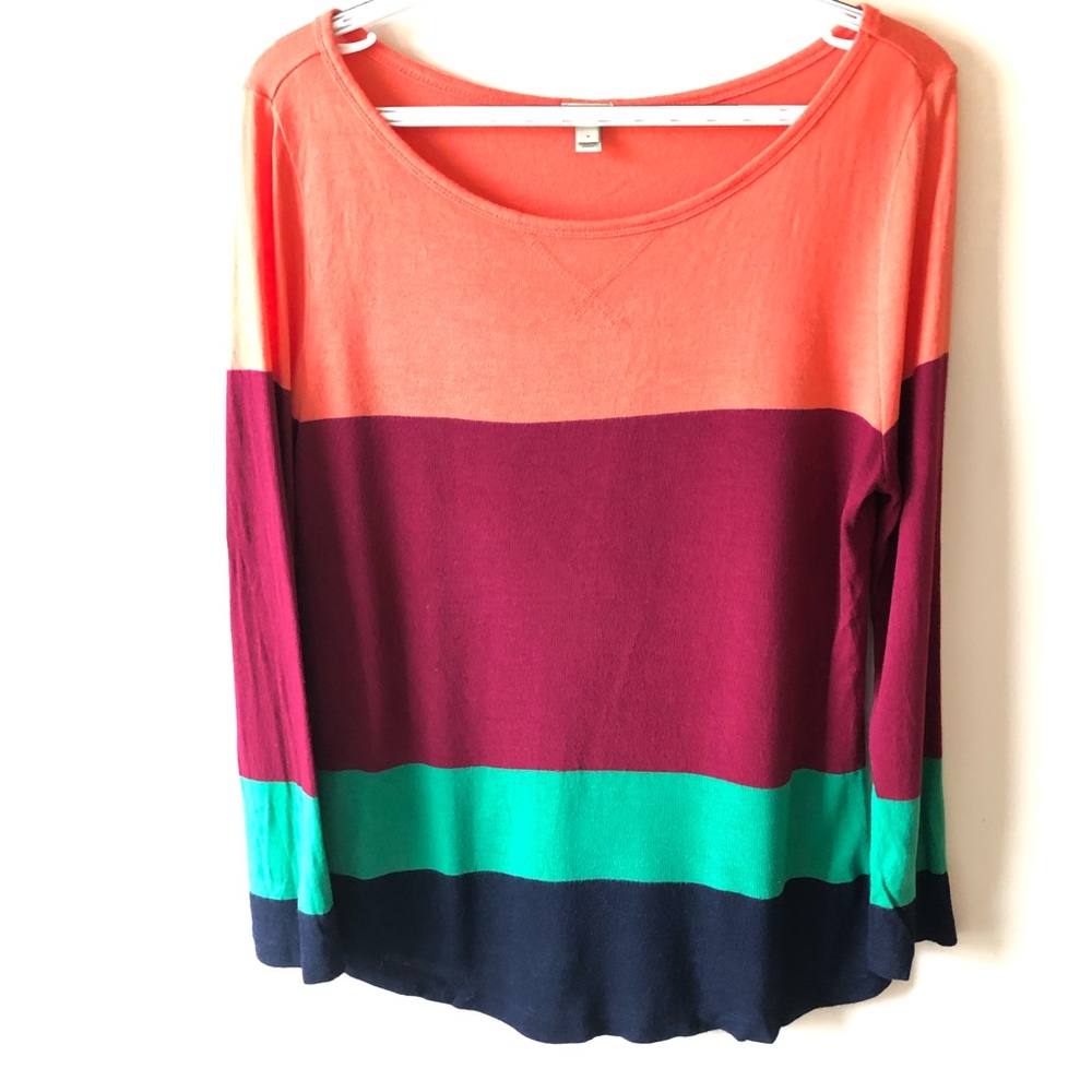J. Crew color block 3/4 sleeve sz M style 21838